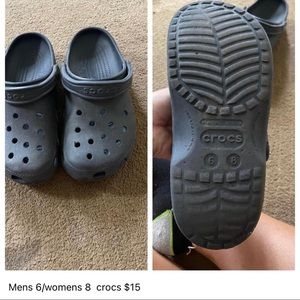 Mens crocs blue size 8